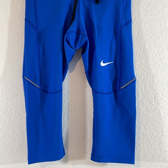 NIKE DRI-FIT Running Capri Royal Blue Size XS NEW - Picture 4 of 11